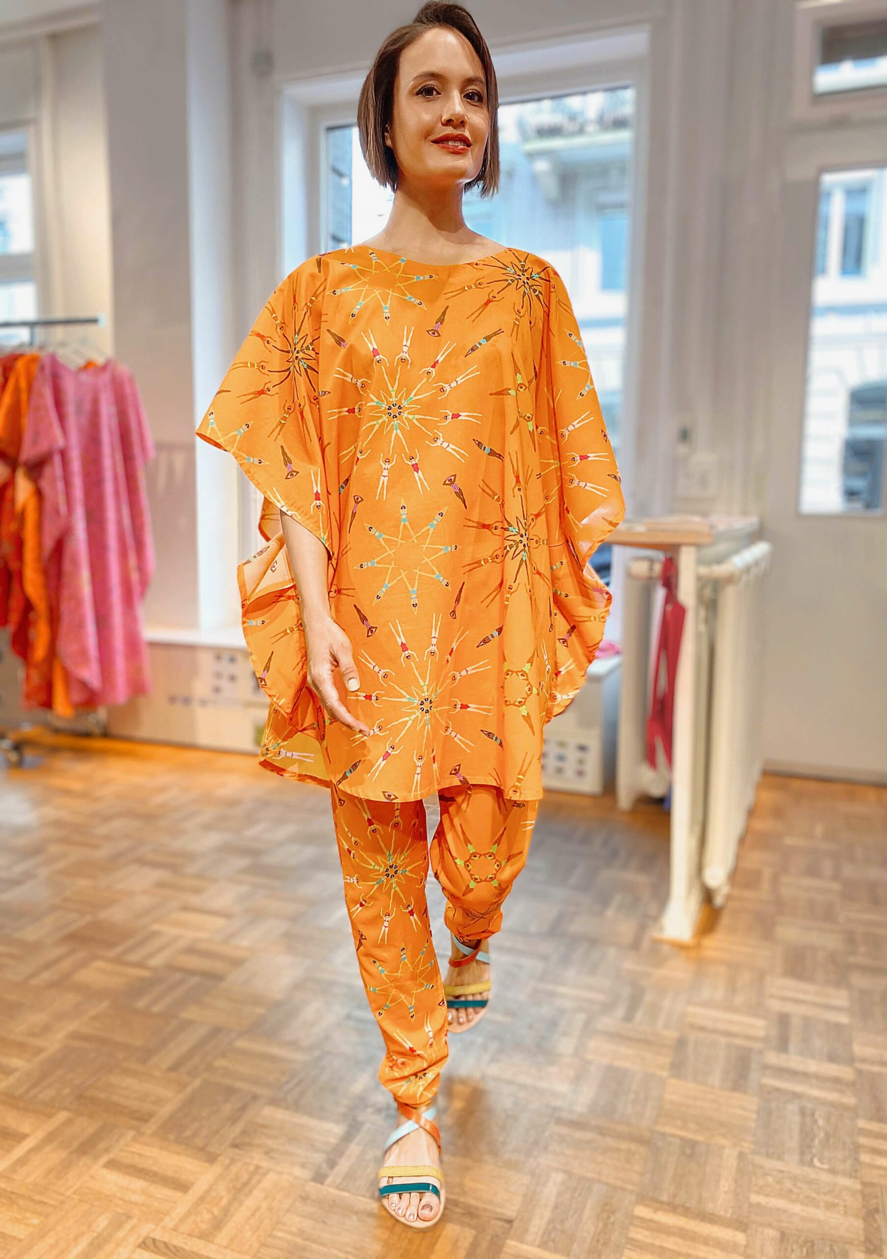 Water Ballet-Short Kaftan & Pants