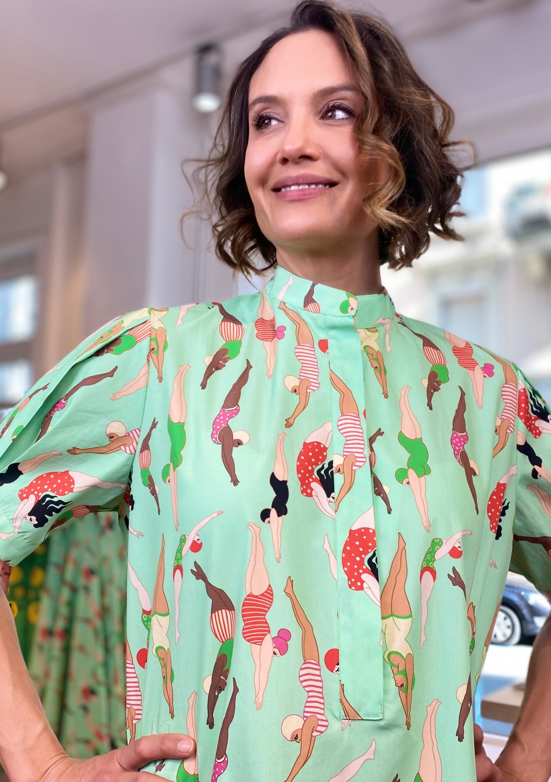 Divers-Shirt Long with pleated sleeves