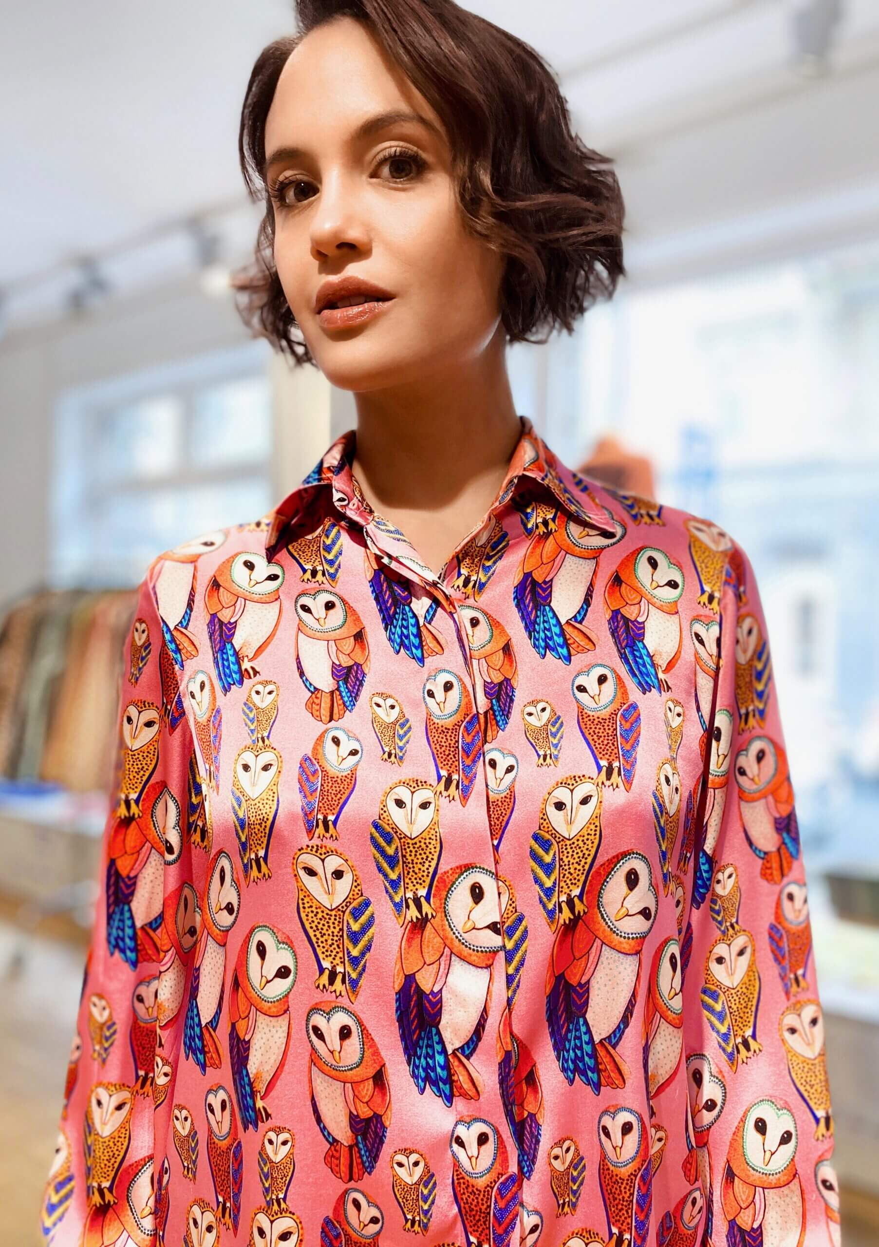 OWLS- Silk Blouse