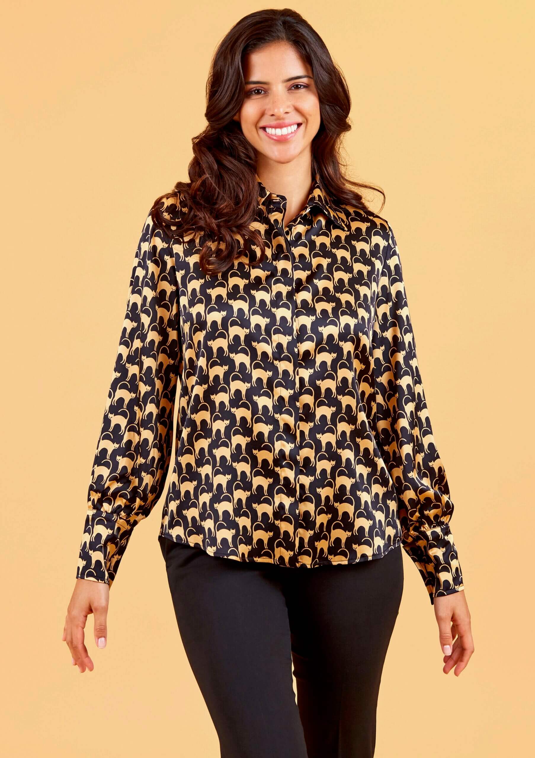 Cat- Silk Blouse