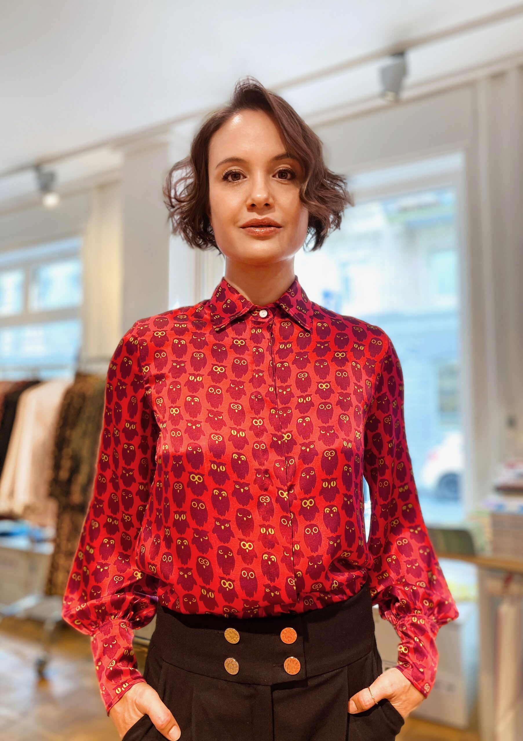 TWO OWLS- Silk Blouse