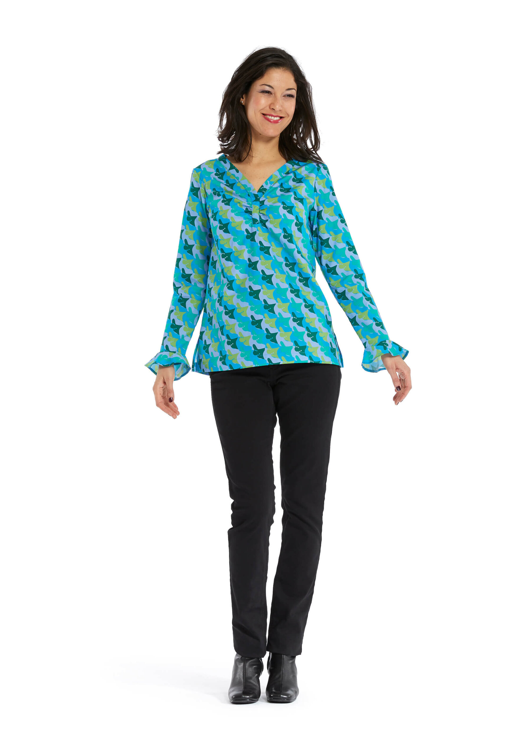 Schu Print Blau Bluse