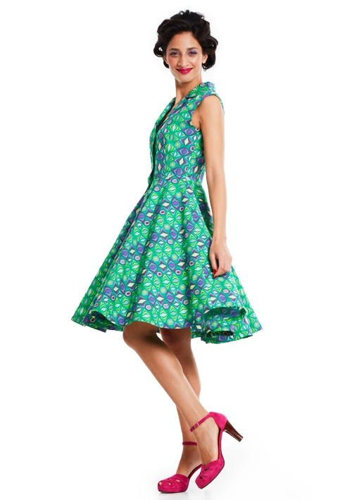 Dress Globo -AB1292 col 11 green-violet