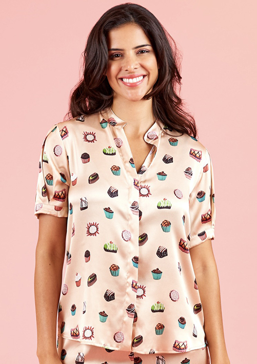 Praline – Silk Blouse