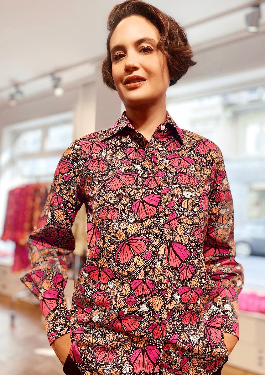 Monarch Butterfly-Cotton Blouse