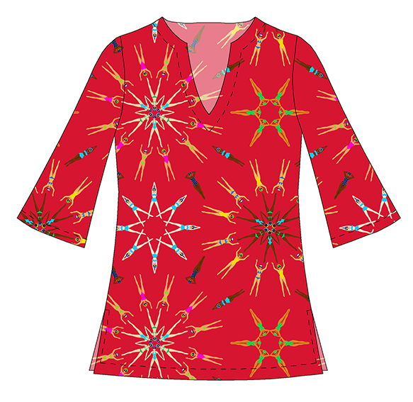 Water Ballet-Tunica Blouse