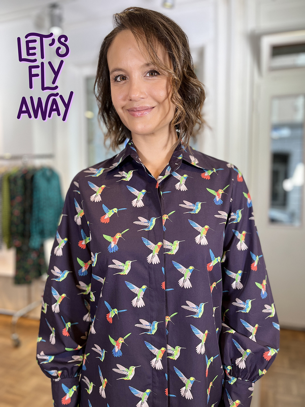 Humminbirds- Blouse loose Fit
