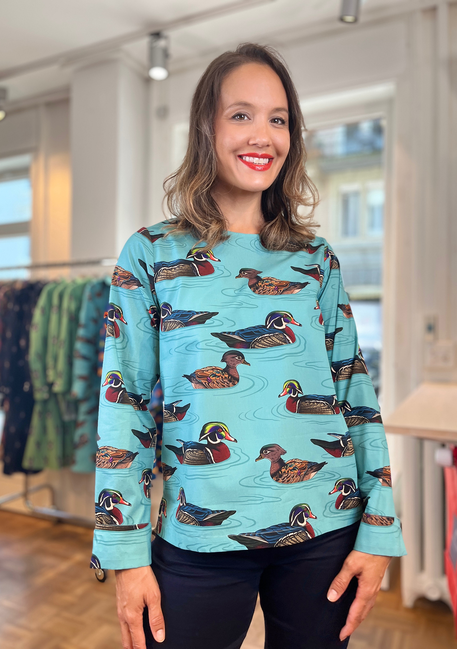 WOOD DUCKS-BLOUSE WITH TURNED CUFFS