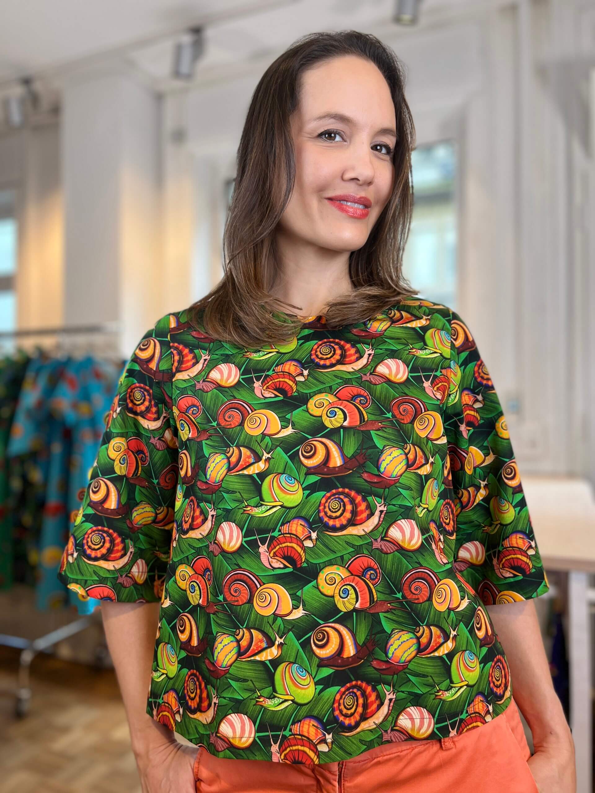 Cuban Snail- Blouse with 3/4 sleeve