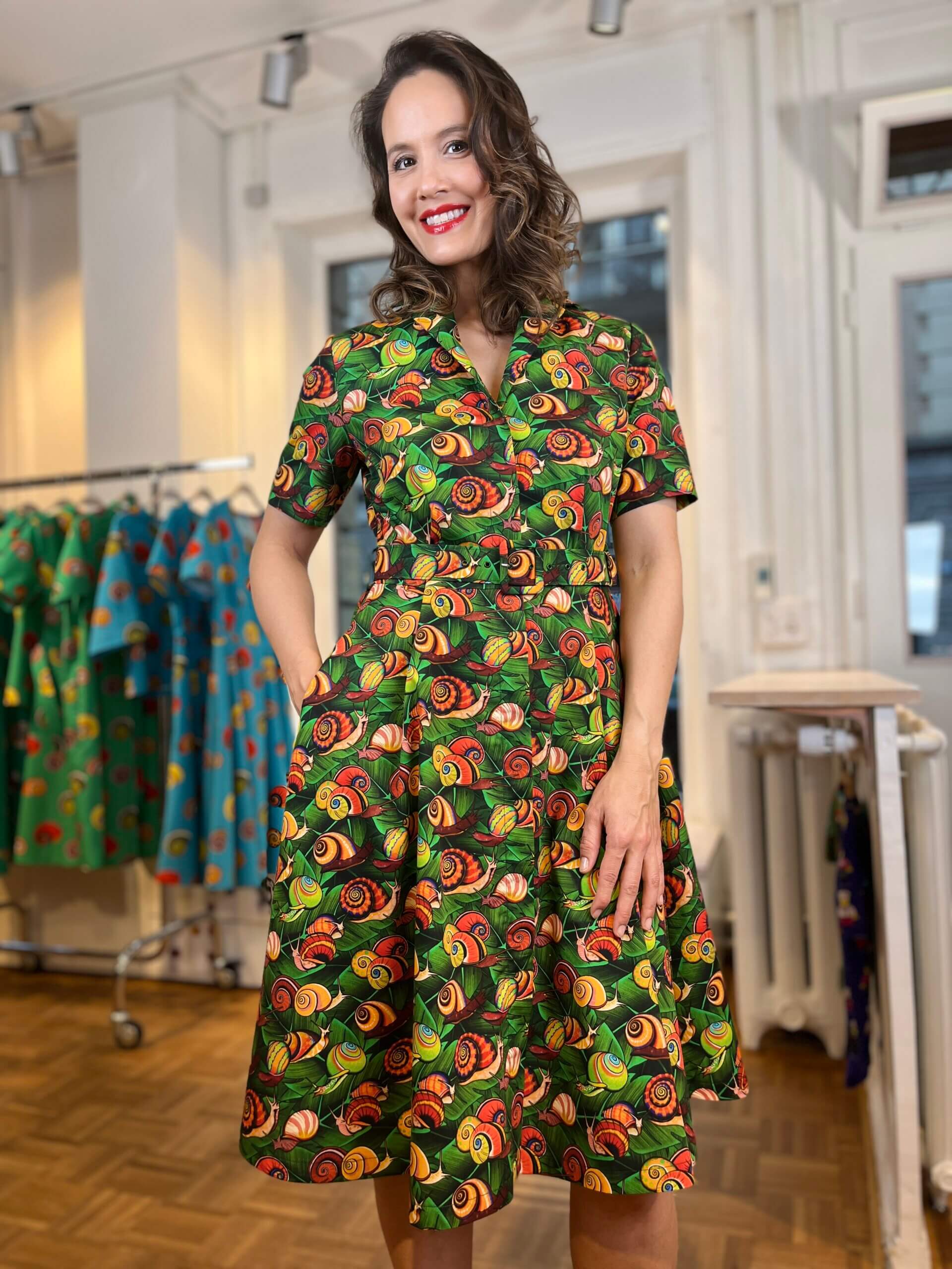 Cuban Snails- Dress with belt