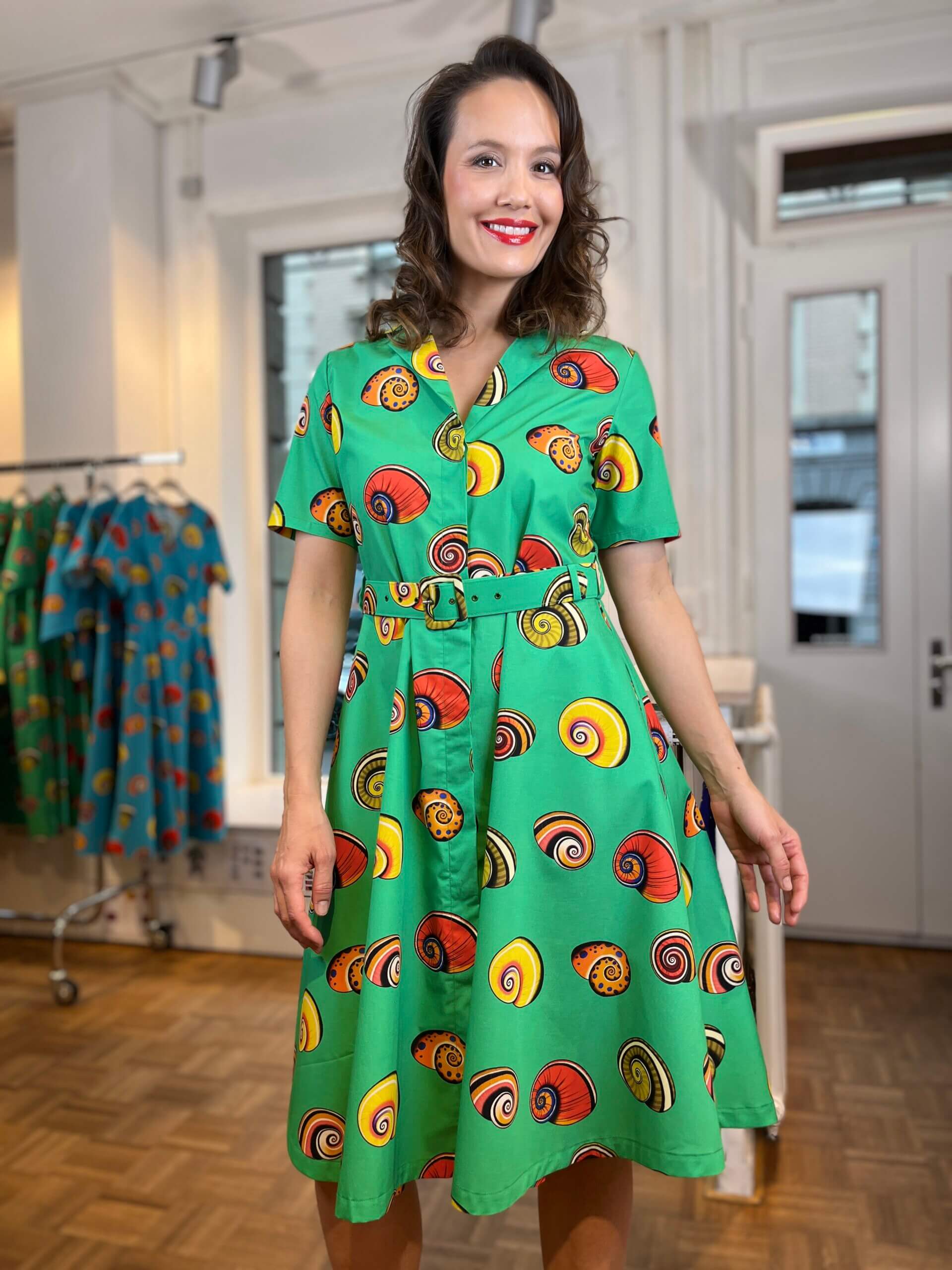 Cuban Snail Houses- Dress with belt